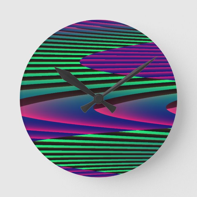 Reloj de pared de neón de mares (Anverso)