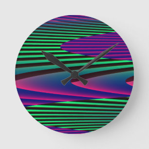 Reloj de pared de neón de mares