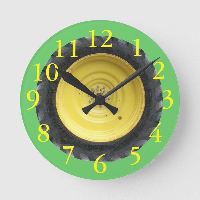 Reloj de pared de neumático de tractor (Anverso)