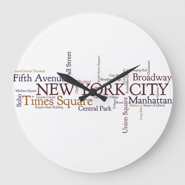 Reloj de pared de NEW YORK CITY (Anverso)