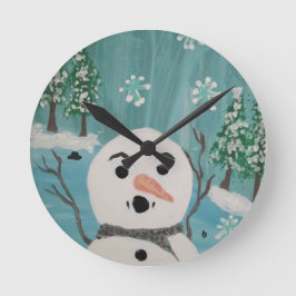 reloj de pared de nieve