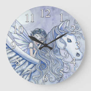 Reloj de pared de niñas de Pegasus y fantasía de h