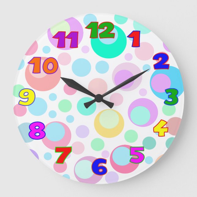 reloj de pared de niños, sala de niños (Anverso)