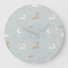 Reloj de pared de noche de cervatillo soñoliento