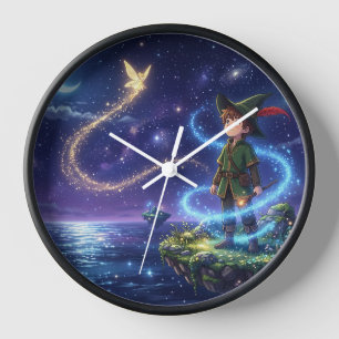Reloj de pared de noche de hada mágica