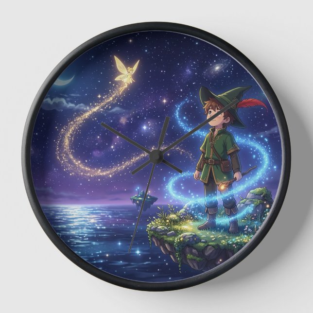Reloj de pared de noche de hada mágica (Anverso)