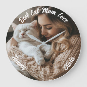 Reloj de pared de nombre y foto de personalizado -