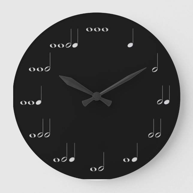 Reloj de pared de notas musicales (Anverso)