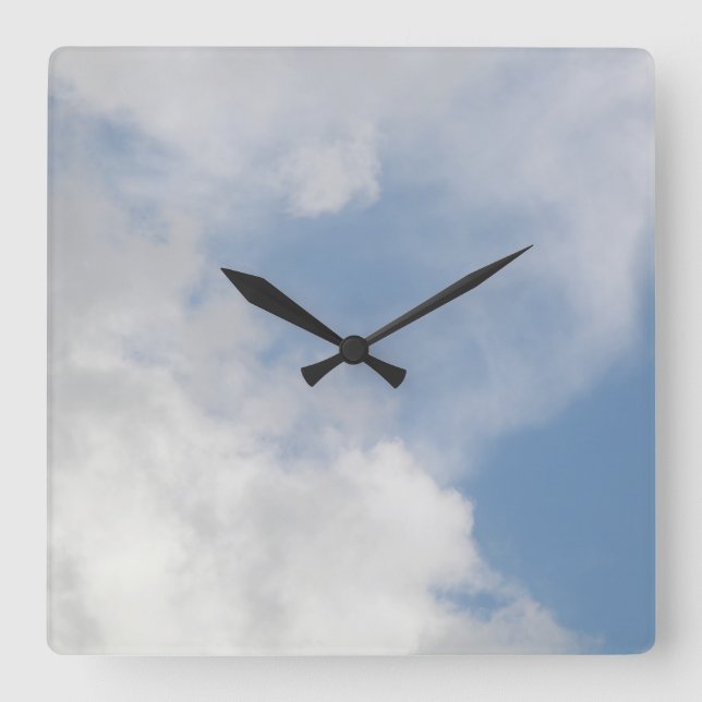 Reloj de pared de nubes onduladas (Anverso)