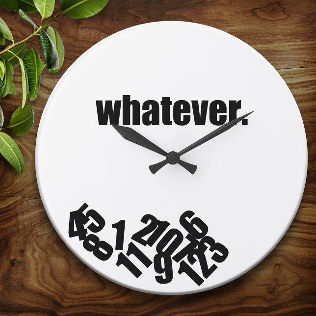 Reloj de pared de números desordenados sea lo que  (Subido por el creador)