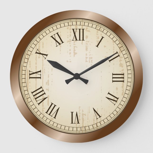 Reloj de pared de números romanos antiguos (Anverso)