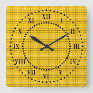 Reloj de pared de números romanos con aspecto de o