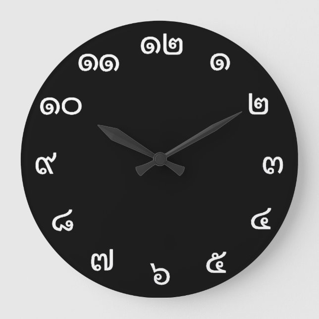 Reloj de pared de números tailandeses personalizab (Anverso)