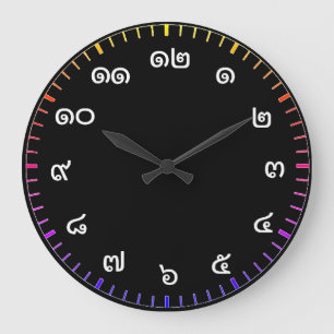 Reloj de pared de números tailandeses personalizab