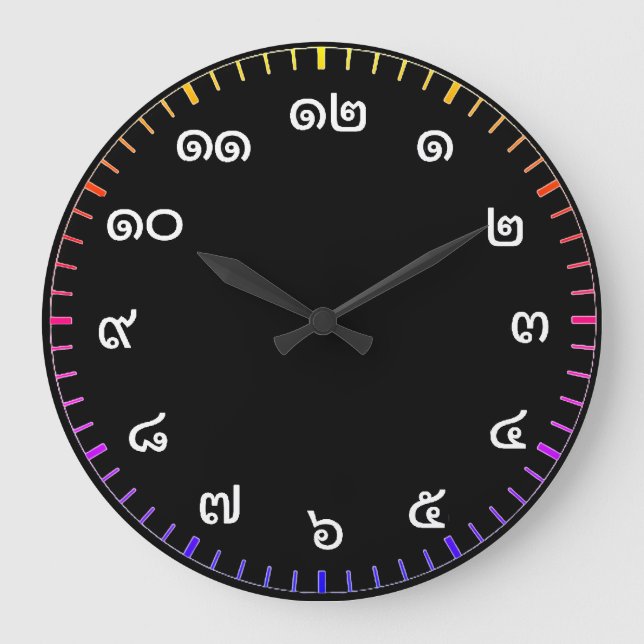 Reloj de pared de números tailandeses personalizab (Anverso)