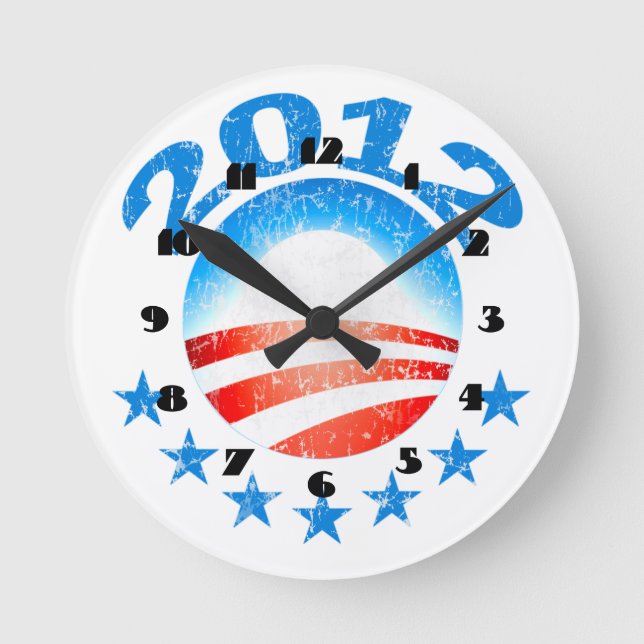 Reloj de pared de Obama 2012 (Anverso)