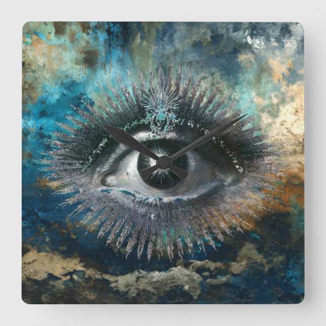 Reloj de pared de ojo divino (Anverso)