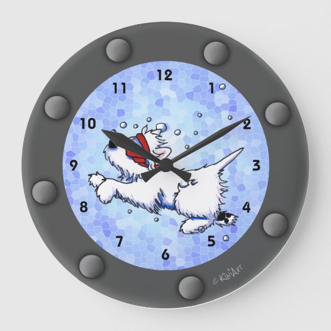 Reloj de pared de ojos de buceo occidental (Anverso)