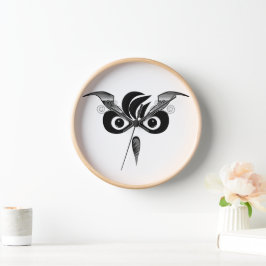 Reloj de pared de ojos inteligentes: diseño de búh