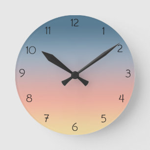 Reloj de pared de Ombre de la puesta del sol