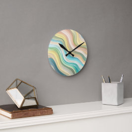 Reloj de pared de ondas Pastel
