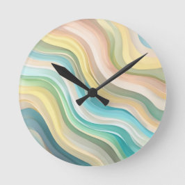 Reloj de pared de ondas Pastel