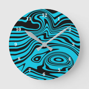 Reloj de pared de ondas turquesas - Elegir color