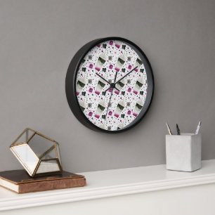 Reloj de pared de orgullo asexual