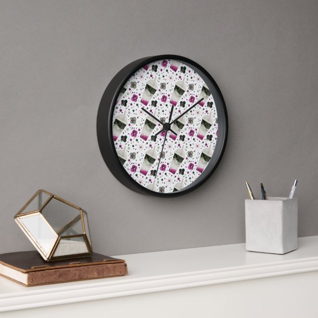Reloj de pared de orgullo asexual (Oficina)