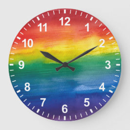 Reloj de pared de orgullo de arcoíris
