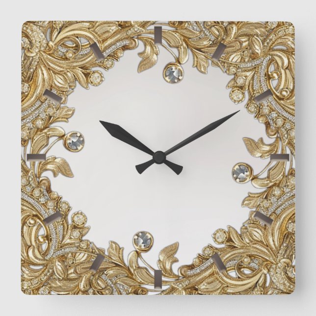 Reloj de pared de oro decorativo (Anverso)
