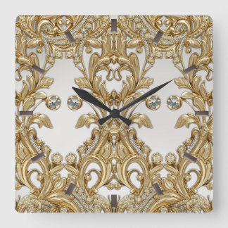 Reloj de pared de oro decorativo