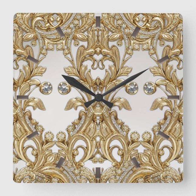 Reloj de pared de oro decorativo (Anverso)