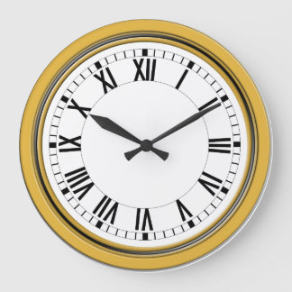 Reloj de pared de oro grande