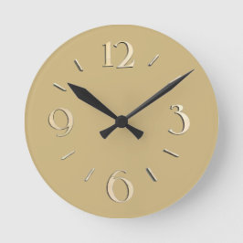 Reloj de pared de oro simple