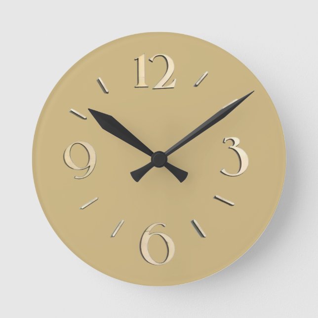 Reloj de pared de oro simple (Anverso)