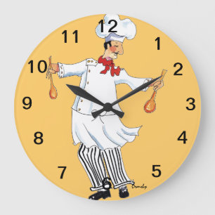 Reloj de pared de oscilación del chef