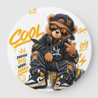 Reloj de pared de osito de peluche genial