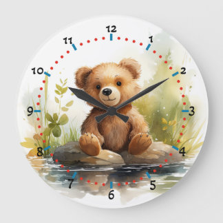Reloj de pared de osito de Teddy grande y lindo