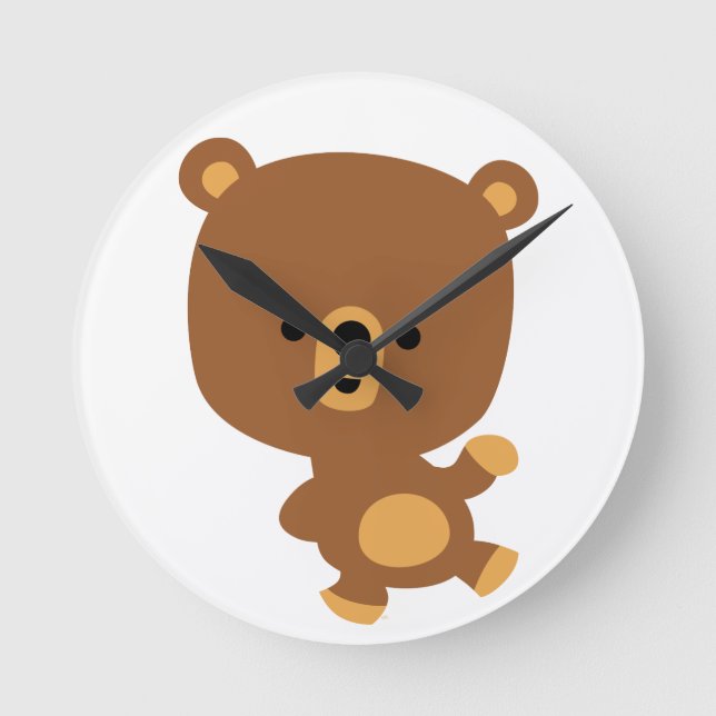 Reloj de pared de oso 'Good Vibe', Personalizado l (Anverso)