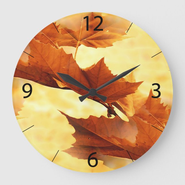 Reloj de pared de otoño - Personalizado (Anverso)