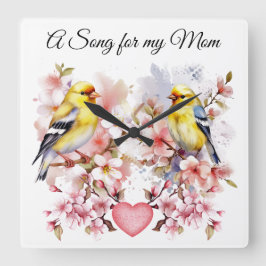 Reloj de pared de pájaro