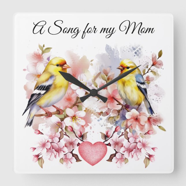 Reloj de pared de pájaro (Anverso)