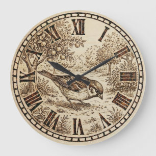 Reloj de pared de pájaro