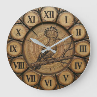 Reloj de pared de pájaro abubilla rústico 