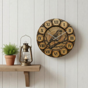 Reloj de Pared de Pájaro Cantando Rústico   Decora