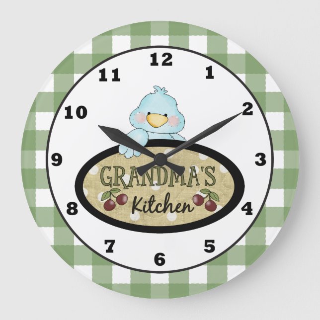 Reloj de pared de pájaro de la cocina de la abuela (Anverso)