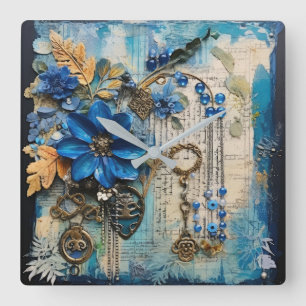 Reloj de pared de papel basura antiguo