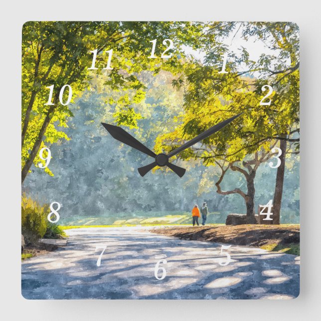 Reloj de pared de papel de Dogwood (Anverso)
