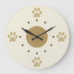 Reloj de pared de patas de perro